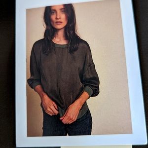 NWOT- Shay Drop Shoulder Sweatshirt,Satin, sergeant/olive, Nation LTD, w…